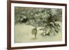 A Hare in the Snow-Bruno Liljefors-Framed Giclee Print