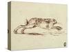 A Hare Running, with Ears Laid Back-James Seymour-Stretched Canvas