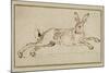 A Hare Running, with Ears Pricked (Pen and Ink on Paper)-James Seymour-Mounted Giclee Print