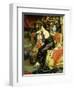 A Harem Beauty Seated on a Leopard Skin-Frederic Louis Leve-Framed Giclee Print