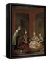 A Harem Scene with Turks Drinking Coffee-Christian W^e^ Dietrich-Framed Stretched Canvas
