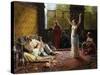 A Harem Scene-Giacomo Mantegazza-Stretched Canvas