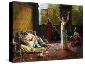 A Harem Scene-Giacomo Mantegazza-Stretched Canvas