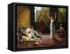 A Harem Scene-Giacomo Mantegazza-Framed Stretched Canvas