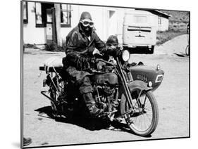 A Harley-Davidson with a Sidecar, 1923-null-Mounted Photographic Print