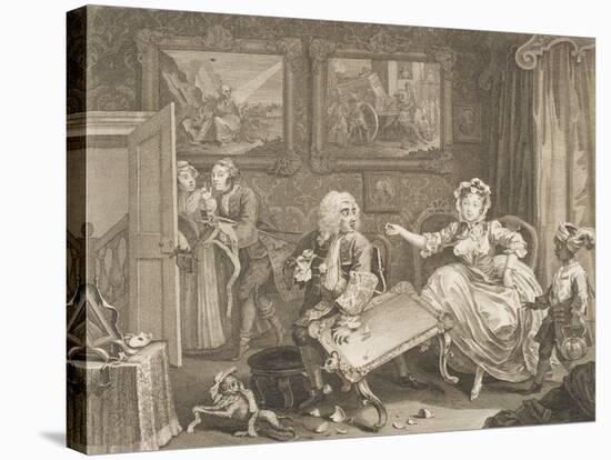 A Harlot's Progress, Plate 2 from the Series "A Harlot's Progress", April 1732-William Hogarth-Stretched Canvas