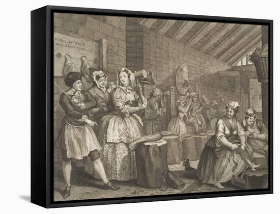 A Harlot's Progress, Plate 4 from the Series "A Harlot's Progress", April 1732-William Hogarth-Framed Stretched Canvas