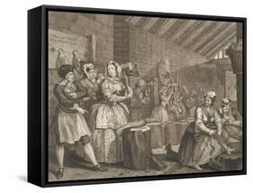 A Harlot's Progress, Plate 4 from the Series "A Harlot's Progress", April 1732-William Hogarth-Framed Stretched Canvas