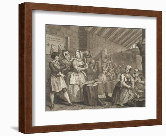 A Harlot's Progress, Plate 4 from the Series "A Harlot's Progress", April 1732-William Hogarth-Framed Giclee Print