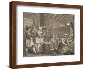 A Harlot's Progress, Plate 4 from the Series "A Harlot's Progress", April 1732-William Hogarth-Framed Giclee Print