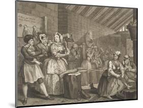 A Harlot's Progress, Plate 4 from the Series "A Harlot's Progress", April 1732-William Hogarth-Mounted Giclee Print