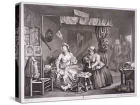 A Harlot's Progress, Plate Iii, from 'The Original and Genuine Works of William Hogarth'-William Hogarth-Stretched Canvas