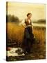 A Harvest Lunch-Daniel Ridgway Knight-Stretched Canvas