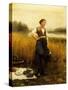 A Harvest Lunch-Daniel Ridgway Knight-Stretched Canvas