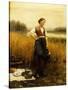 A Harvest Lunch-Daniel Ridgway Knight-Stretched Canvas