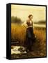 A Harvest Lunch-Daniel Ridgway Knight-Framed Stretched Canvas