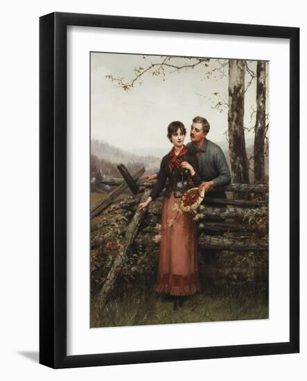 A Hatful of Bittersweet, 1877-Jennie Augusta Brownscombe-Framed Giclee Print