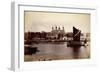 A Hau Barge Passing the Tower of London on the Thames-null-Framed Giclee Print