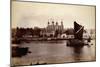 A Hau Barge Passing the Tower of London on the Thames-null-Mounted Giclee Print