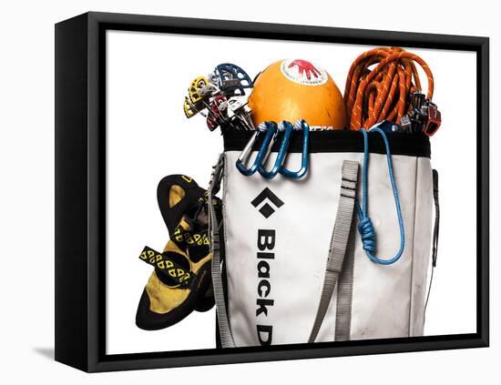 A Haul Bag Overloaded with Rock Climbing Gear-Dan Holz-Framed Stretched Canvas