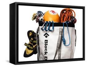 A Haul Bag Overloaded with Rock Climbing Gear-Dan Holz-Framed Stretched Canvas