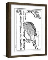 A Hawk, 1898-Kawanabe Kyosai-Framed Giclee Print