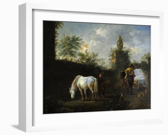 A Hawking Party, C.1665-Philips Wouwermans or Wouvermans-Framed Giclee Print