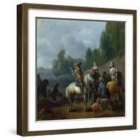 A Hawking Party-Philips Wouwermans Or Wouwerman-Framed Giclee Print
