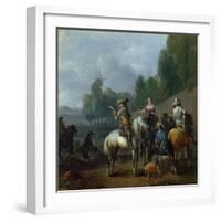 A Hawking Party-Philips Wouwermans Or Wouwerman-Framed Giclee Print