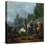 A Hawking Party-Philips Wouwermans Or Wouwerman-Stretched Canvas