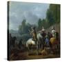 A Hawking Party-Philips Wouwermans Or Wouwerman-Stretched Canvas