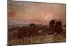 A Hayfield Near East Bergholt at Sunset-John Constable-Mounted Giclee Print