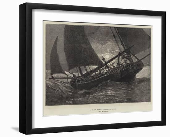 A Hazy Night, Yarmouth Roads-George Henry Andrews-Framed Giclee Print