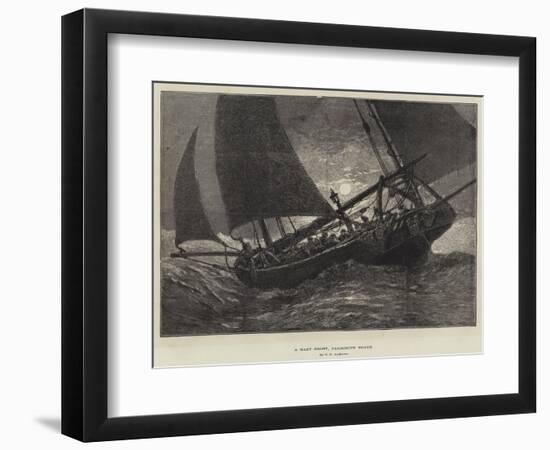 A Hazy Night, Yarmouth Roads-George Henry Andrews-Framed Giclee Print