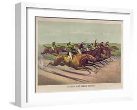 A Head and Head Finish-Currier & Ives-Framed Giclee Print