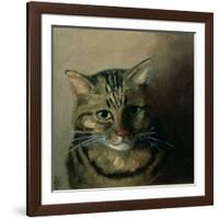 A Head Study of a Tabby Cat-Louis Wain-Framed Giclee Print