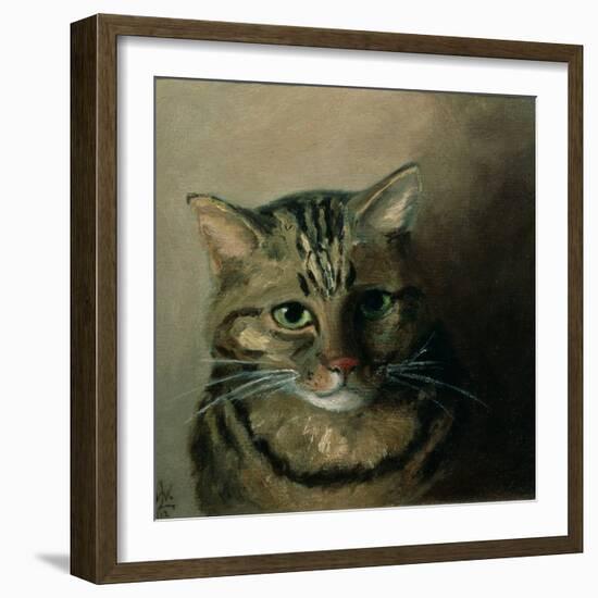 A Head Study of a Tabby Cat-Louis Wain-Framed Giclee Print