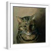 A Head Study of a Tabby Cat-Louis Wain-Framed Giclee Print