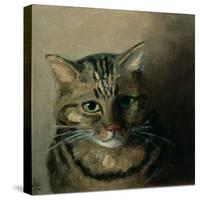 A Head Study of a Tabby Cat-Louis Wain-Stretched Canvas