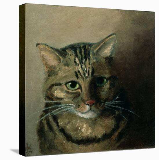 A Head Study of a Tabby Cat-Louis Wain-Stretched Canvas