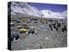 A Heard of Yaks and Tents, Nepal-Michael Brown-Stretched Canvas