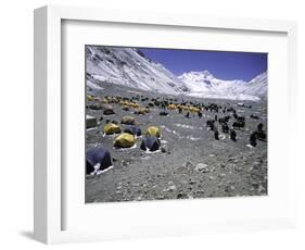 A Heard of Yaks and Tents, Nepal-Michael Brown-Framed Photographic Print