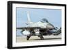 A Hellenic Air Force F-16 Taxiing at Trapani Air Base, Italy-Stocktrek Images-Framed Photographic Print