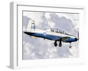 A Hellenic Air Force T-6 Texan II Prepares for Landing-Stocktrek Images-Framed Photographic Print