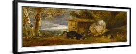 A Hen Defending Her Chickens from the Attack of a Cat-Sir Francis Bourgeois-Framed Giclee Print