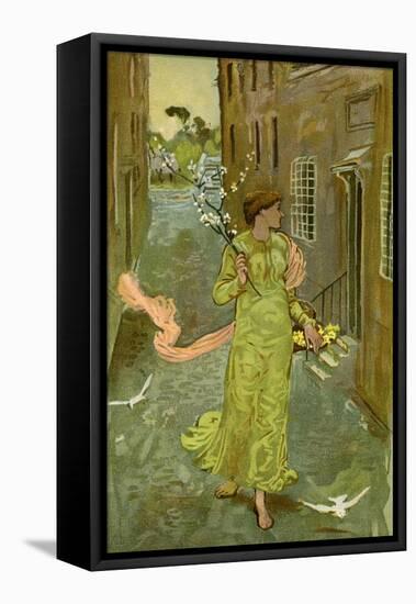 A Herald of Spring-Walter Crane-Framed Stretched Canvas