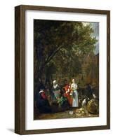 A Herb Market in Amsterdam-Gabriel Metsu-Framed Giclee Print