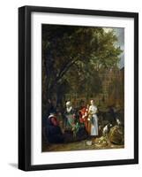 A Herb Market in Amsterdam-Gabriel Metsu-Framed Giclee Print