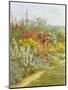 A Herbaceous Border-Helen Allingham-Mounted Giclee Print