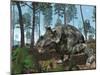 A Herbivorous Dinocephalian Therapsid Grazes on a Hilltop-Stocktrek Images-Mounted Photographic Print